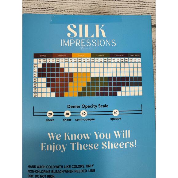 Silk Impressions Plus Size High Rise Cocoa Sheer Control Top Panty Hose Size XXL - Picture 7 of 8